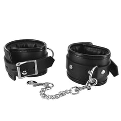 Locking Padded Wrist Cuffs with Chain