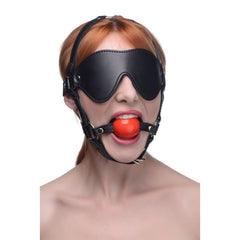 Blindfold Harness w Ball Gag