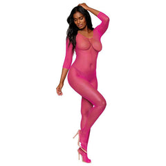 Dreamgirl Fence Net Thigh High Black