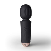 Rechargeable 16 Mode Silicone Mini Wand Black Tulip