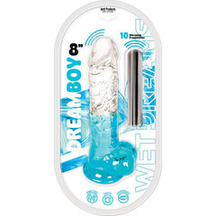 Jelly Vibrator Dream Boy USB 8in Turquoise