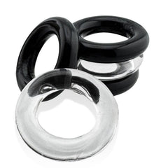 Jacker Stack 5 Pc Strong Cock Ring Clear Black
