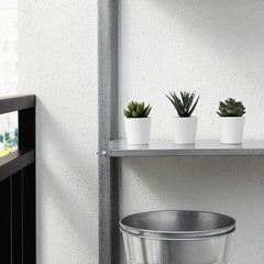 3 Pack of Artificial Succulent Potted Plants in White Plastic 6cm Pot Interior Decoration - Shhh...