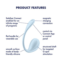 Satisfyer Smooth Petal Wearable G-Spot Vibe - Blue