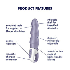Satisfyer Air Pump Vibrator 1 - Lilac USB Rechargeable Inflatable Vibrator