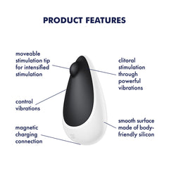 Satisfyer Spot On 3 USB Rechargeable Lay On Vibrator - Black & White