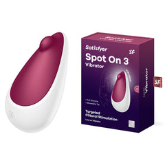 Satisfyer Spot On 3 USB Rechargeable Lay On Vibrator - Berry