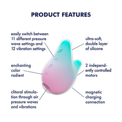 Satisfyer Mermaid Vibes Mint/Pink USB Rechargeable Air Pulse Stimulator