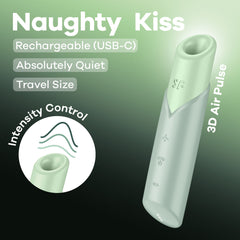 Satisfyer Naughty Kiss - Mint USB Rechargeable Air Pulse Stimulator