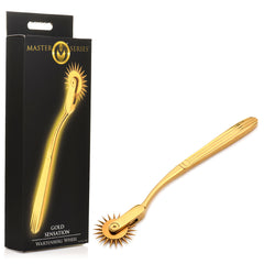 Master Series Wartenberg Sensory Pinwheel Gold in boxed packaging