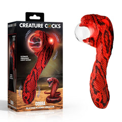 Creature Cocks Cobra - Red 18.5 cm USB Rechargeable Fantasy Vibrator with Plasma Ball