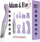 Adam & Eve SWEET DREAMS Lavender USB Rechargeable Massage Set with 8 Interchangeable Tips