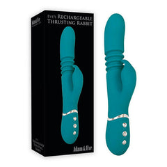 Adam & Eve Eve's Rechargeable Thrusting Rabbit - Green - Shhh...