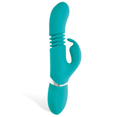 Adam & Eve Eve's Rechargeable Thrusting Rabbit - Green - Shhh...