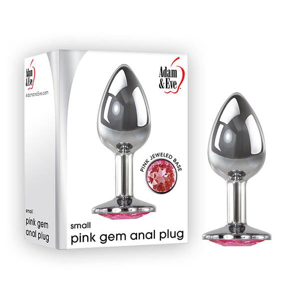 Adam & Eve Pink Gem Metal Anal Plug - Small - Shhh...