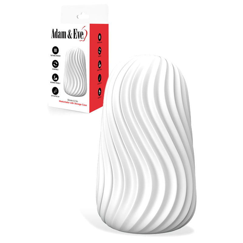 Adam & Eve Stroke & Go Travel Stroker - White - Shhh...