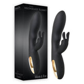 Adam & Eve The Midnight Rabbit - Black 20.3 cm (8'') Rabbit Vibrator - Shhh...