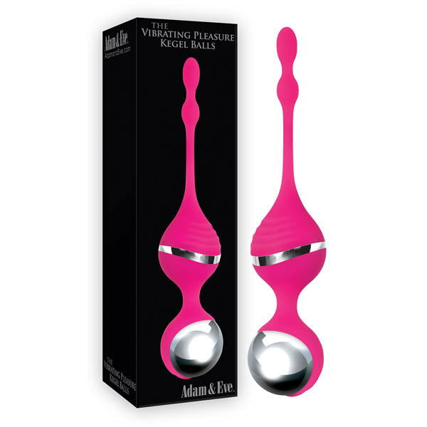 Adam & Eve Vibrating Pleasure Kegel Balls - Pink - Shhh...
