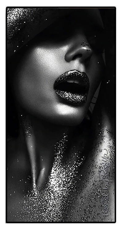 African allure. Glamour portrait photography printed on canvas - Shhh...