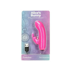 Alices Bunny Rechargeable Bullet w Rabbit Sleeve Pink - Shhh...