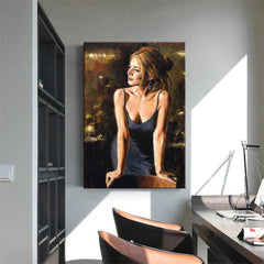 Allure. An oil work printed on canvas - Shhh...