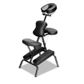 Aluminium portable chair for massage, medical fetish or BDSM - BLACK - Shhh...