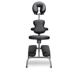 Aluminium portable chair for massage, medical fetish or BDSM - BLACK - Shhh...