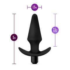 Anal Adventures Platinum Vibrating Plug - 12.7 cm (5'') Vibrating Butt Plug - Shhh...