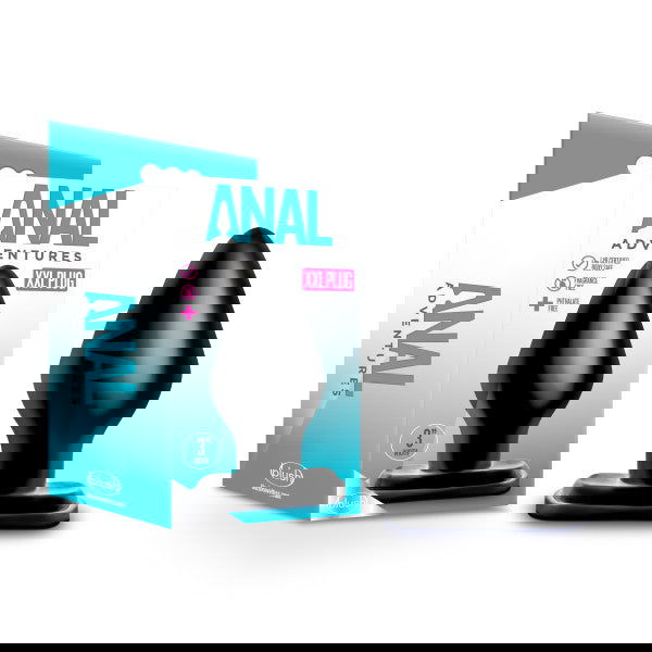 Anal Adventures XXL Plug - Black 15.2 cm (6'') Butt Plug - Shhh...