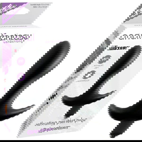 Anal Fantasy Collection Vibrating Perfect Plug - 9 cm (3.5'') Vibrating Butt Plug - Shhh...