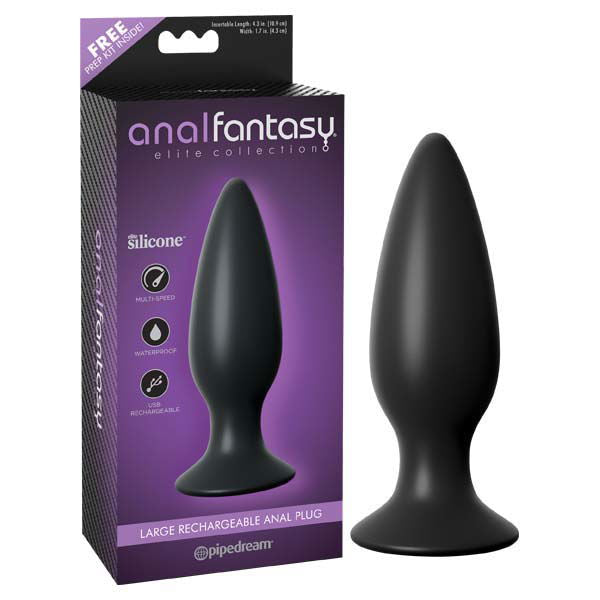 Anal Fantasy Elite Collection Large 13.5 cm USB Rechargeable Vibrating Butt Plug - Shhh...