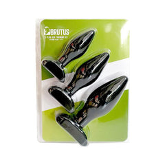 Anal Plug Training Kit 3 Pc - Black - Shhh...