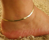 Anklet gold herringbone links, adjustable - Shhh...