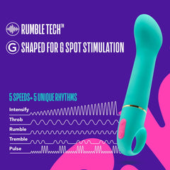 Aria Flirty AF - Teal 16.5 cm Vibrator - Shhh...