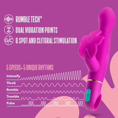 Aria Naughty AF - Plum 18.4 cm Butterfly Vibrator - Shhh...