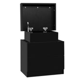 Artiss Bedside Table 2 Drawers Black - Shhh...