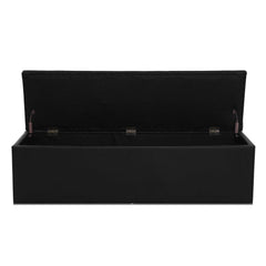 Artiss Ottoman Storage Box - Black LARGE 1.4m long - Shhh...