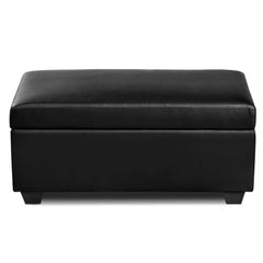 Artiss Ottoman Storage Box - Black SMALL 80cm long - Shhh...