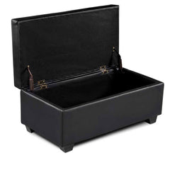 Artiss Ottoman Storage Box - Black SMALL 80cm long - Shhh...