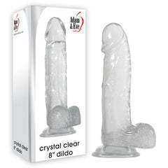 Adam & Eve Crystal 20cm Dildo - Clear