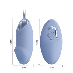 Party Up IVAN USB Vibrating Egg with Wireless Remote - PURPLE