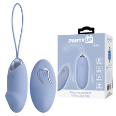 Party Up IVAN USB Vibrating Egg with Wireless Remote - PURPLE