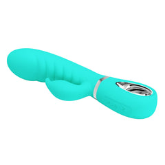 Party Up EDWARD Rabbit Vibrator 20 cm USB - Teal