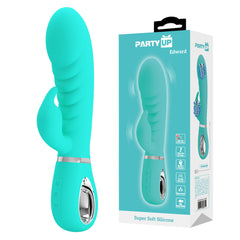 Party Up EDWARD Rabbit Vibrator 20 cm USB - Teal