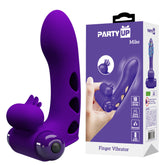 Party Up MIKE Vibrating Finger Vibrator - Purple