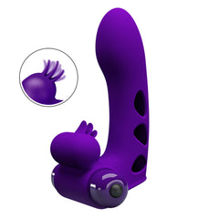 Party Up MIKE Vibrating Finger Vibrator - Purple