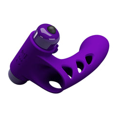 Party Up MIKE Vibrating Finger Vibrator - Purple