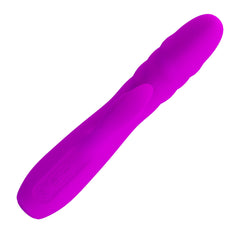 Party Up BOB 25 cm USB Thrusting Rabbit Vibrator - Purple