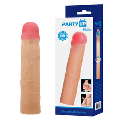 Party Up PHILIP 3 Inch Extender Sleeve - 3 Inch Penis Extender Sleeve