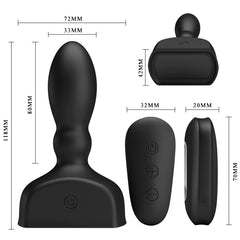 MR PLAY Inflatable Anal Plug - USB Rechargeable Inflatable Anal Plug with Wireless Remote